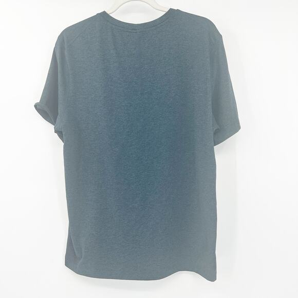 Lululemon Mens Athleisure Crewneck Short Sleeve Active T-Shirt Heathered Blue - Picture 5 of 5